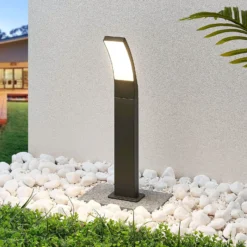 Lindby LED-Wegelampe Ilvita, 60 cm, anthrazit, Metall, IP54
