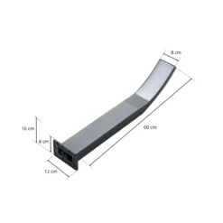 Lindby LED-Wegelampe Ilvita, 60 cm, anthrazit, Metall, IP54