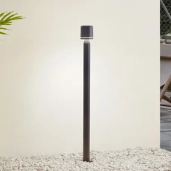 Lindby LED-Wegeleuchte Amila, schwarz, Aluminium, IP54