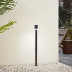 Lindby LED-Wegeleuchte Amila, schwarz, Aluminium, IP54