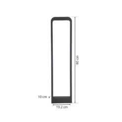 Lindby LED-Wegeleuchte Emima, 80 cm, anthrazit, Aluminium