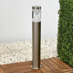 Lindby LED-Wegeleuchte Fabrizio, Höhe 56 cm, Edelstahl