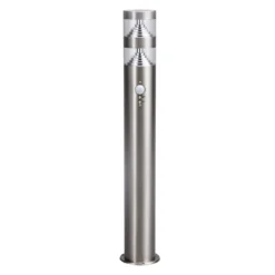 Lindby LED-Wegeleuchte Lanea, 60 cm, grau, Sensor, IP44