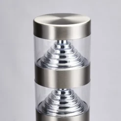 Lindby LED-Wegeleuchte Lanea, 60 cm, grau, Sensor, IP44