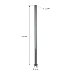 Lindby LED-Wegeleuchte Liravel, Höhe 115 cm, anthrazit, IP65