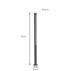 Lindby LED-Wegeleuchte Liravel, Höhe 90 cm, anthrazit, IP65