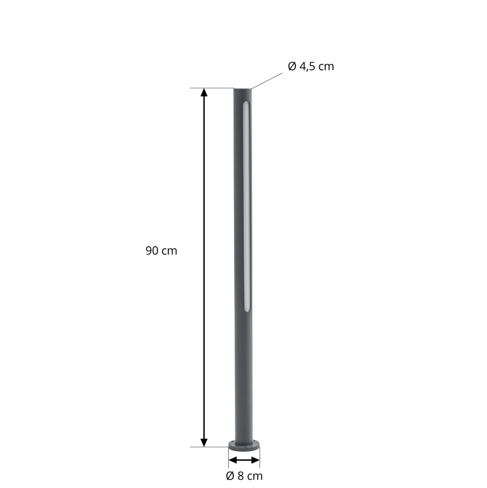 Lindby LED-Wegeleuchte Liravel, Höhe 90 cm, anthrazit, IP65