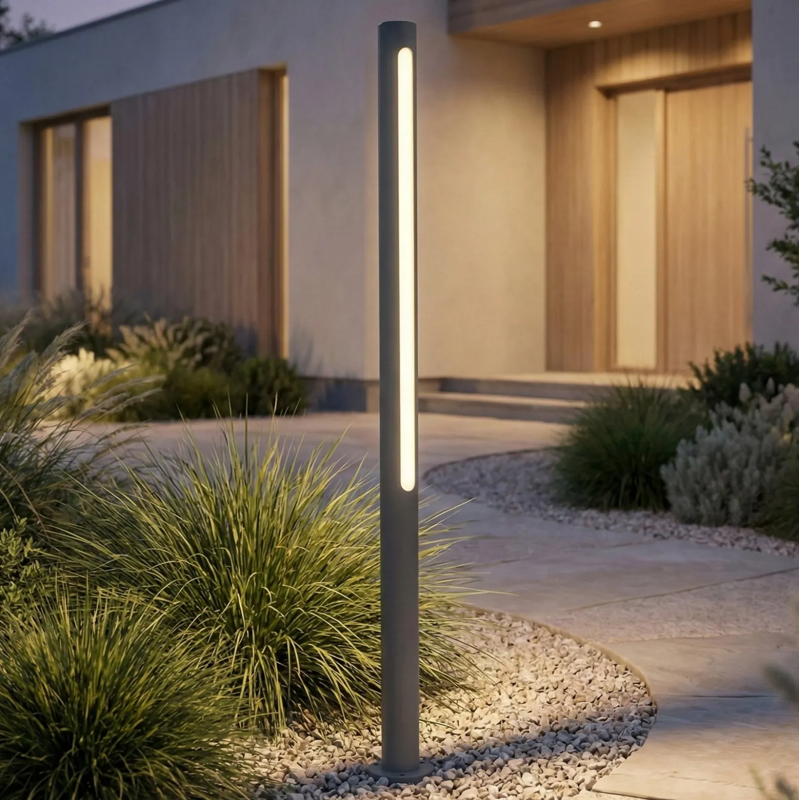 Lindby LED-Wegeleuchte Liravel, Höhe 90 cm, anthrazit, IP65