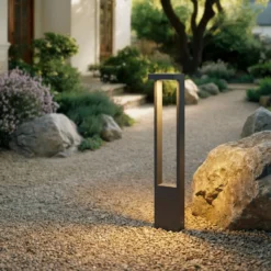 Lindby LED-Wegeleuchte Lonete, Höhe 65 cm, anthrazit, IP65