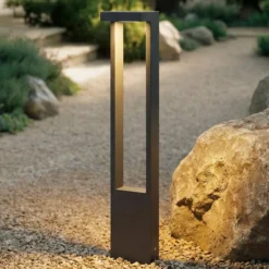 Lindby LED-Wegeleuchte Lonete, Höhe 65 cm, anthrazit, IP65