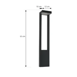 Lindby LED-Wegeleuchte Lonete, Höhe 65 cm, anthrazit, IP65
