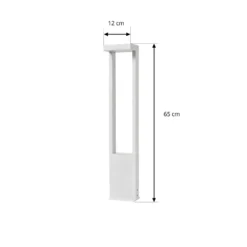 Lindby LED-Wegeleuchte Lonete, weiß, Höhe 65 cm, IP65