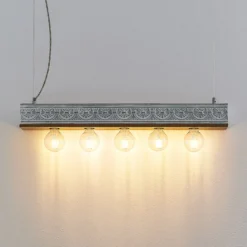 Lindby Mella Hängelampe mit Ornamentmuster, 5-fl.