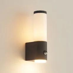 Lindby Okari Außenwandleuchte mit Sensor, gerade