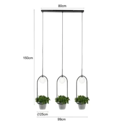 Lindby Orna Hängeleuchte dreiflammig Blumenampel