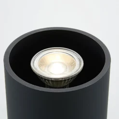 Lindby Parvin Aluminium-Downlight, rund, schwarz