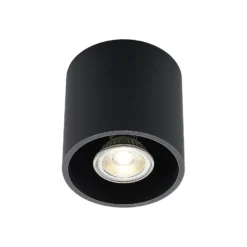 Lindby Parvin Aluminium-Downlight, rund, schwarz