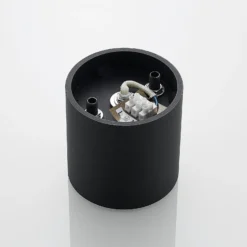 Lindby Parvin Aluminium-Downlight, rund, schwarz