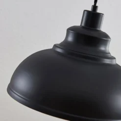 Lindby Pendellampe Albertine, schwarz, Metall, Ø 29 cm, E27