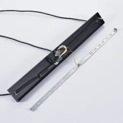 Lindby Pendellampe Jusra, 99cm, 3-flg., schwarz, Metall, E27