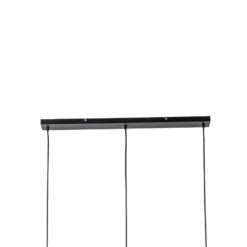 Lindby Pendellampe Jusra, 99cm, 3-flg., schwarz, Metall, E27