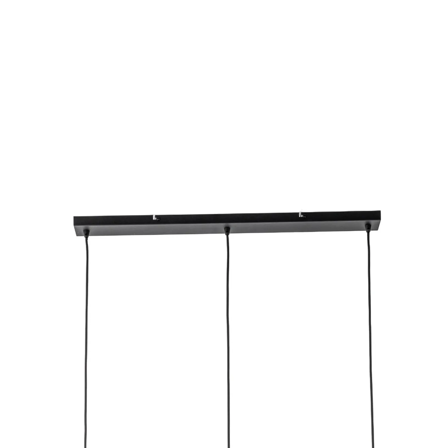 Lindby Pendellampe Jusra, 99cm, 3-flg., schwarz, Metall, E27