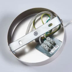 Lindby Pendellampe Letty, Ø 39 cm, nickelfarben, Metall, E27