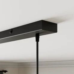 Lindby Pendellampe Rangina, 100 cm, kupfer, 3-flammig, Glas