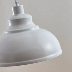 Lindby Pendelleuchte Albertine, weiß, Metall, Ø 29 cm, E27