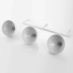 Lindby Pendelleuchte Elamira, weiß, Metall, 133 cm, 3-flg.