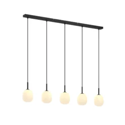 Lindby Pendelleuchte Etiena, 116 cm, 5-flammig, Glas, G9