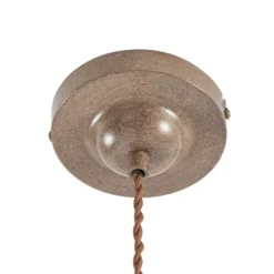 Lindby Pendelleuchte Louisanne, braun, Metall, Ø 35 cm