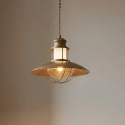 Lindby Pendelleuchte Louisanne, braun, Metall, Ø 35 cm