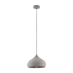Lindby Pendelleuchte Morton, Ø 29 cm, grau, Beton, E27