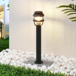 Lindby Pollerleuchte Alvaro, anthrazit, 60 cm, IP44, E27