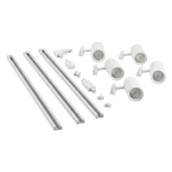 Lindby Schienensystem Linaro, Ø 7 cm, 5-flg., LED, weiß, CCT