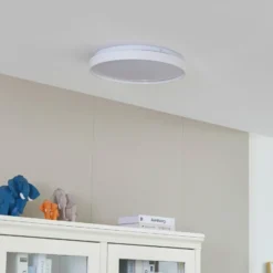 Lindby Smart LED-Deckenlampe Mirren, weiß, Metall, CCT, Tuya