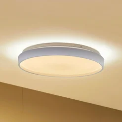 Lindby Smart LED-Deckenlampe Mirren, weiß, Metall, CCT, Tuya