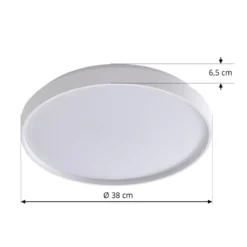 Lindby Smart LED-Deckenlampe Mirren, weiß, Metall, CCT, Tuya