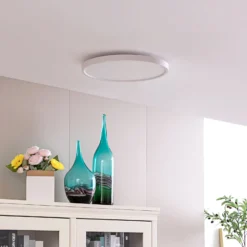 Lindby Smart LED-Deckenleuchte Denora, weiß, RGB, CCT, Tuya