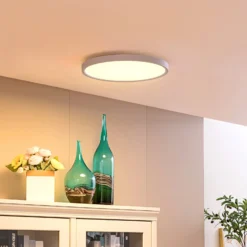 Lindby Smart LED-Deckenleuchte Denora, weiß, RGB, CCT, Tuya