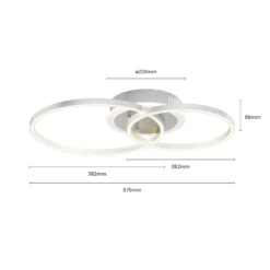 Lindby Smart LED-Deckenleuchte Edica, 58 cm, Tuya, CCT