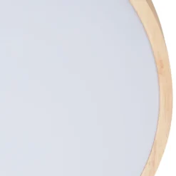 Lindby Smart LED-Deckenleuchte Innes Holz Ø51cm RGB CCT Tuya