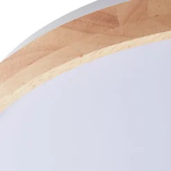 Lindby Smart LED-Deckenleuchte Mirren Holz Ø49,5cm CCT Tuya