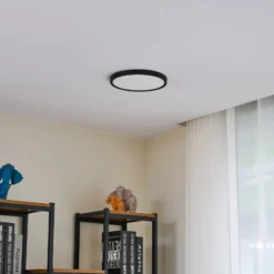 Lindby Smart LED-Deckenleuchte Pravin, Ø 23 cm, CCT, schwarz