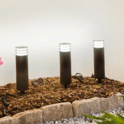 Lindby Smart LED-Sockelleuchte Kaelo, CCT, RGB, Tuya, 3er