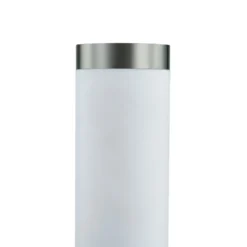 Lindby Sockellampe Statius, silber, Edelstahl, Sensor, 45 cm