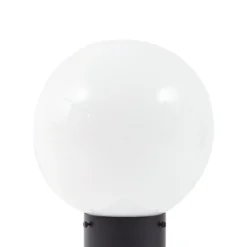Lindby Sockelleuchte Dangan, schwarz/opal 60cm, Glas, Sensor