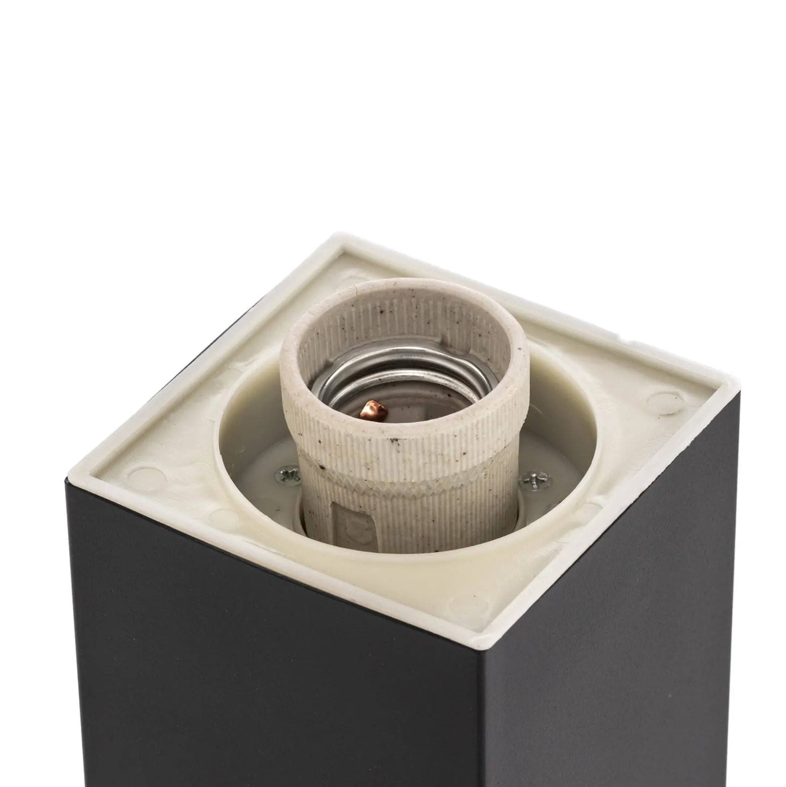 Lindby Sockelleuchte Honula, 45 cm, dunkelgrau, IP44, E27