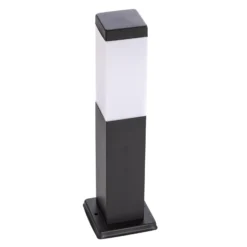 Lindby Sockelleuchte Honula, 45 cm, dunkelgrau, IP44, E27